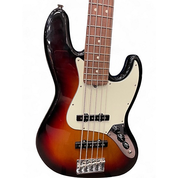 Used Fender American Professional Jazz Bass V Sunburst Electric Bass Guitar
