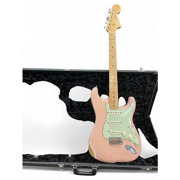 Used 2006 Fender Vintage 1968 Stratocaster Relic Custom Shop Shell Pink Solid Body Electric Guitar
