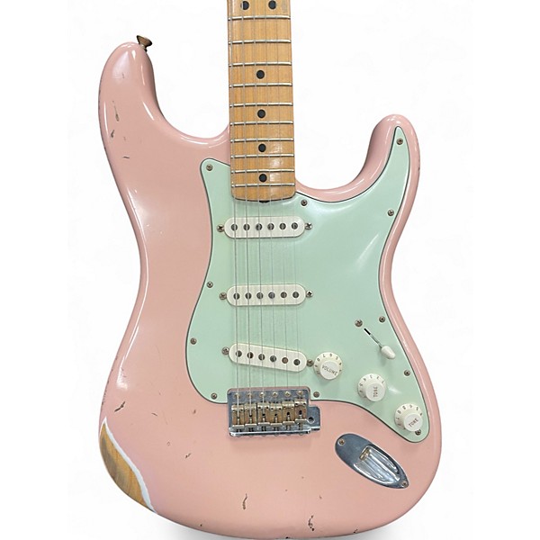Used 2006 Fender Vintage 1968 Stratocaster Relic Custom Shop Shell Pink Solid Body Electric Guitar