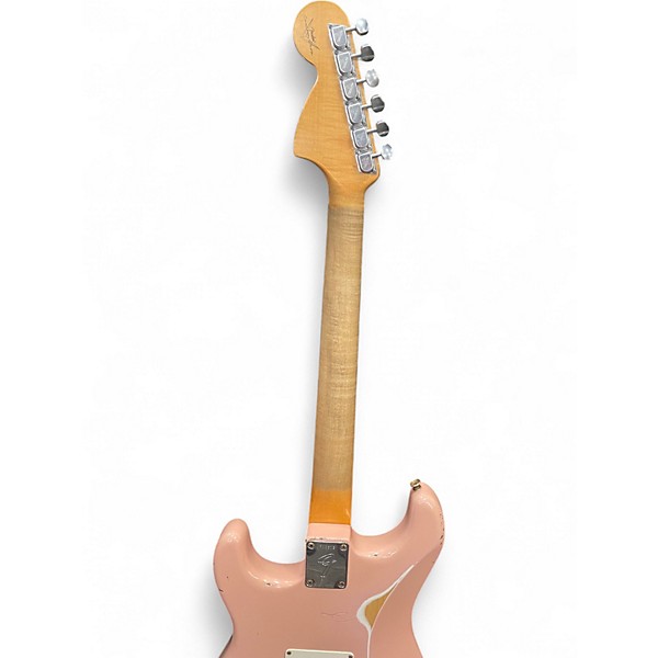 Used 2006 Fender Vintage 1968 Stratocaster Relic Custom Shop Shell Pink Solid Body Electric Guitar