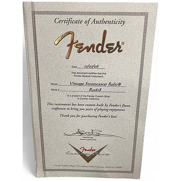 Used 2006 Fender Vintage 1968 Stratocaster Relic Custom Shop Shell Pink Solid Body Electric Guitar