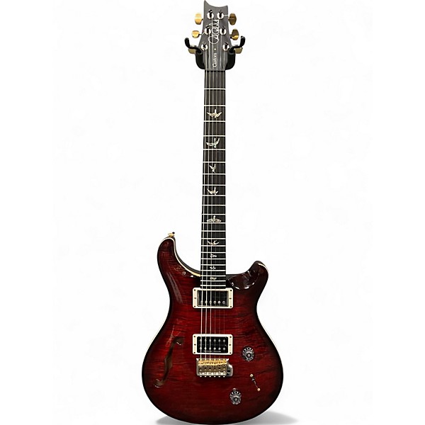 Used 2018 PRS Wood Library Custom 22 semi-hollow Midnight Wine Hollow Body Electric Guitar