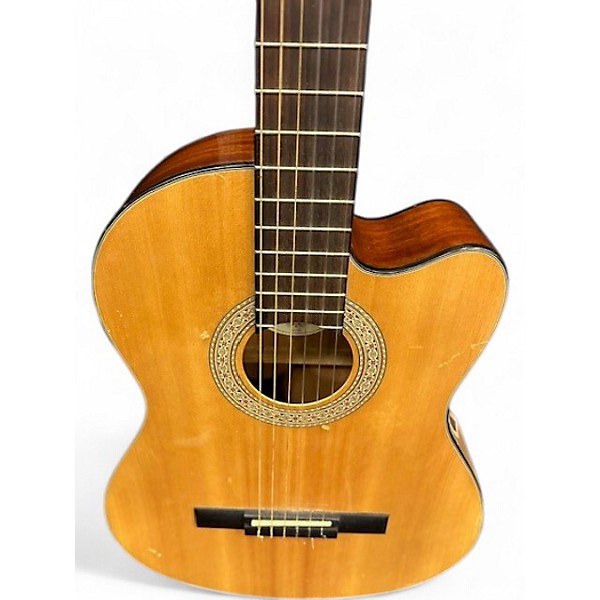 Used Takamine EG124C Natural Classical Acoustic Electric Guitar