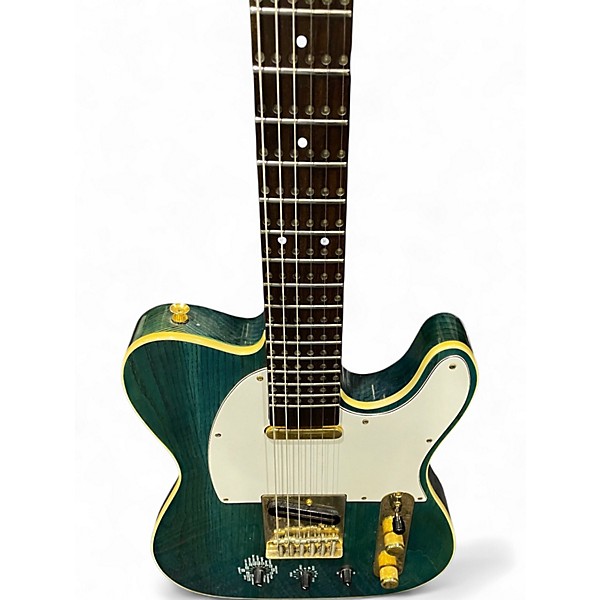 Used Optek Fretlight 200 Series Green Solid Body Electric Guitar