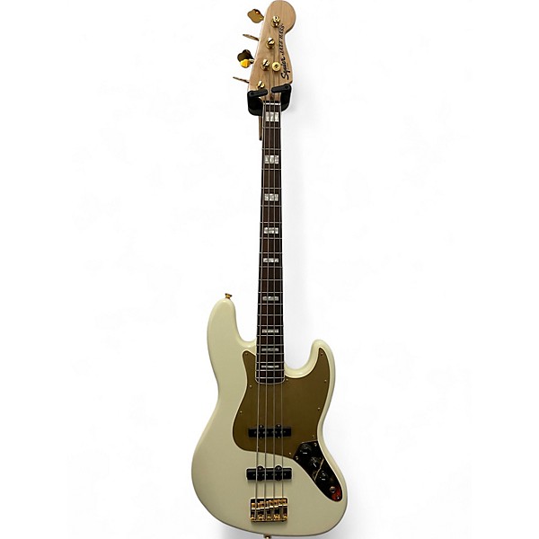 Used Squier  40TH ANNIVERSARY JAZZ BASS OLYMPIC WHITE Electric Bass Guitar