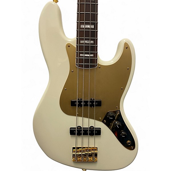 Used Squier  40TH ANNIVERSARY JAZZ BASS OLYMPIC WHITE Electric Bass Guitar