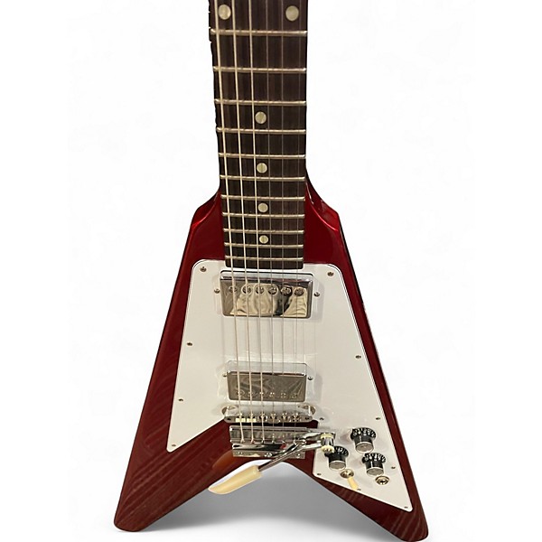 Used Gibson Custom 1967 Flying V Reissue Metallic Red Solid Body Electric Guitar