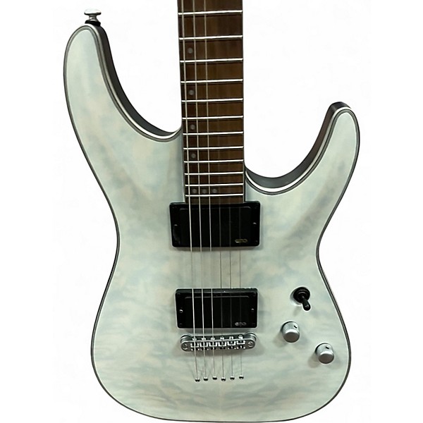 Used Schecter Guitar Research C1 Platinum Trans White Solid Body Electric Guitar