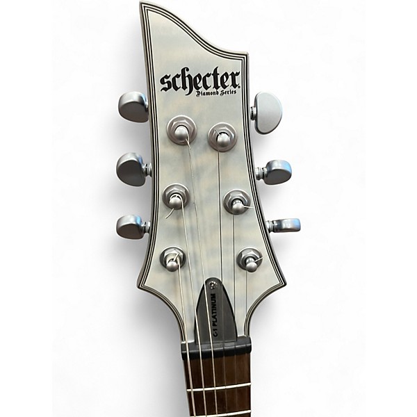 Used Schecter Guitar Research C1 Platinum Trans White Solid Body Electric Guitar
