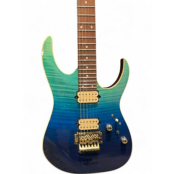 Used Ibanez RG420HPFM BLUE GREEN Solid Body Electric Guitar