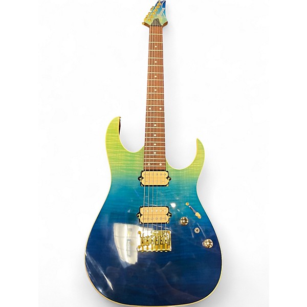 Used Ibanez RG421HPFM BLUE REEF GRADUATION Solid Body Electric Guitar