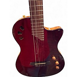 Used Cordoba stage Crimson Red Trans Classical Acoustic Electric Guitar