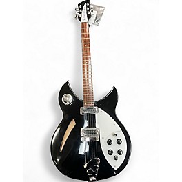 Used Rickenbacker 330 Black Hollow Body Electric Guitar