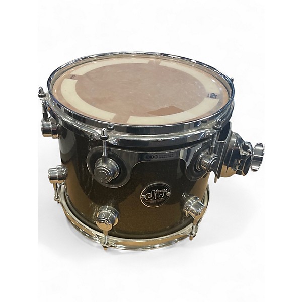 Used DW 5 Piece Performance Series Pewter Sparkel Drum Kit