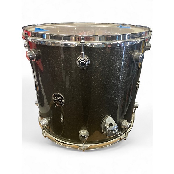Used DW 5 Piece Performance Series Pewter Sparkel Drum Kit