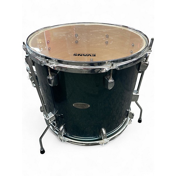 Used SPL 5 Piece Unity II Metallic Green Drum Kit