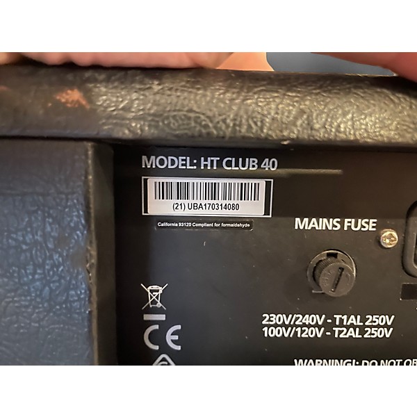 Used Blackstar HT Club 40 Venue 40W 1x12 Tube Guitar Combo Amp