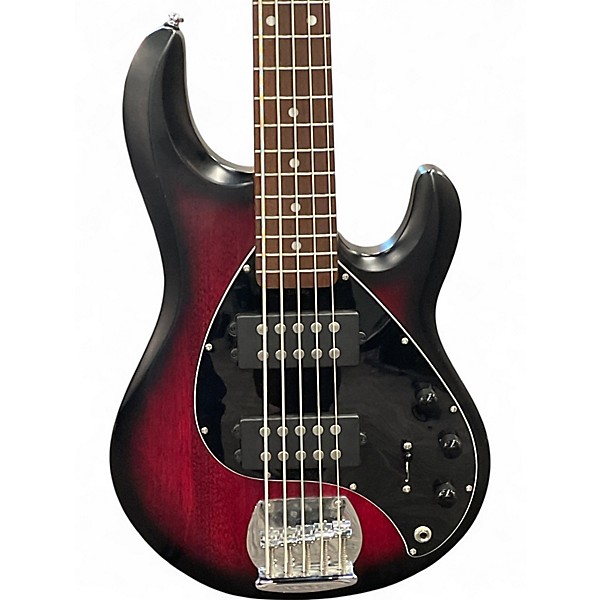 Used Sterling by Music Man STINGRAY 5 RUBY RED BURST Electric Bass Guitar