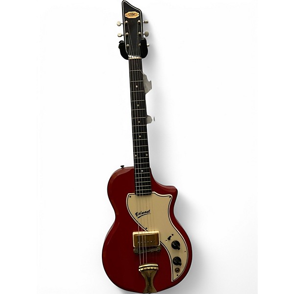 Vintage 1960s Supro Belmont Red Solid Body Electric Guitar