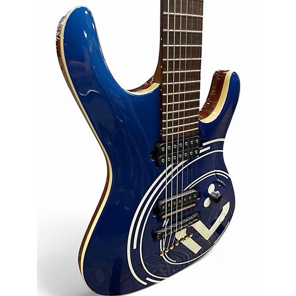 Used Mayones Setius GTM7 Blue and White Solid Body Electric Guitar