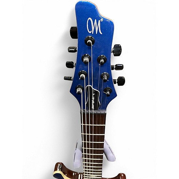 Used Mayones Setius GTM7 Blue and White Solid Body Electric Guitar