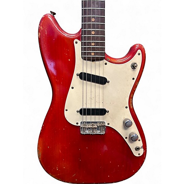 Vintage 1964 Fender Duo Sonic Mahogany Trans Cherry Solid Body Electric Guitar