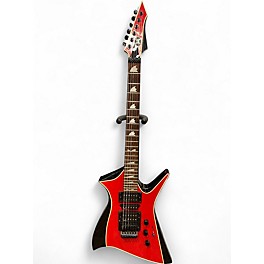 Used AXL BLOODSPORT FIREAX RED AND BLACK Solid Body Electric Guitar