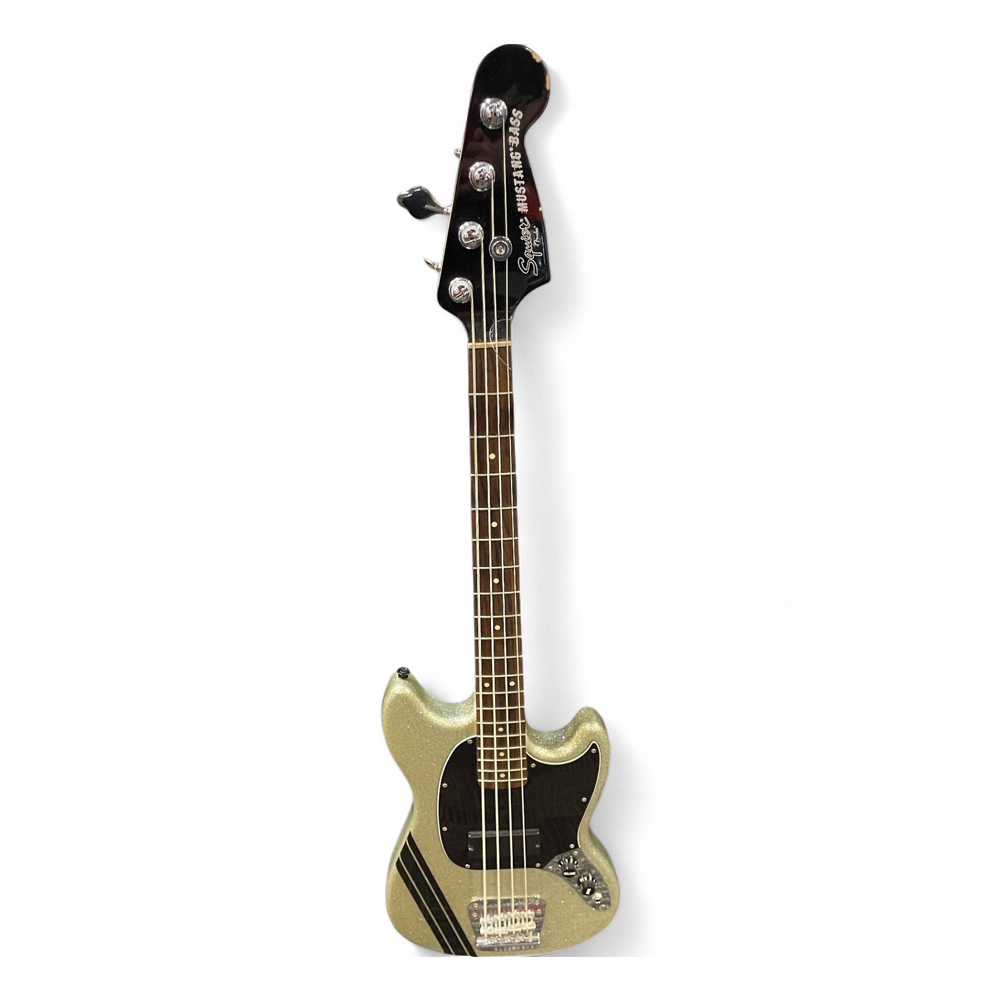 大人気新品  Mikey Squier Used Way Sparkle Silver Mustang Signature ベース