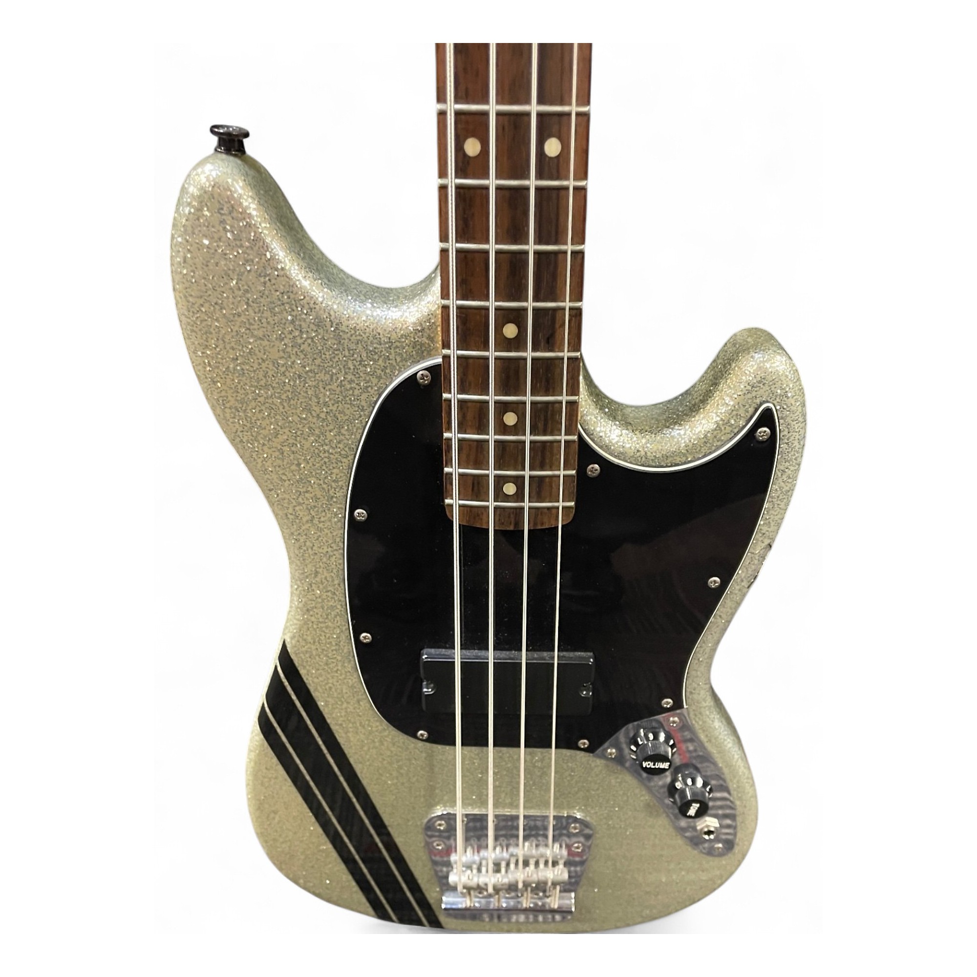 Used Squier Mikey Way Signature Mustang Silver Sparkle