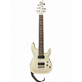Used Schecter Guitar Research Demon 7 String Antique White Solid Body Electric Guitar