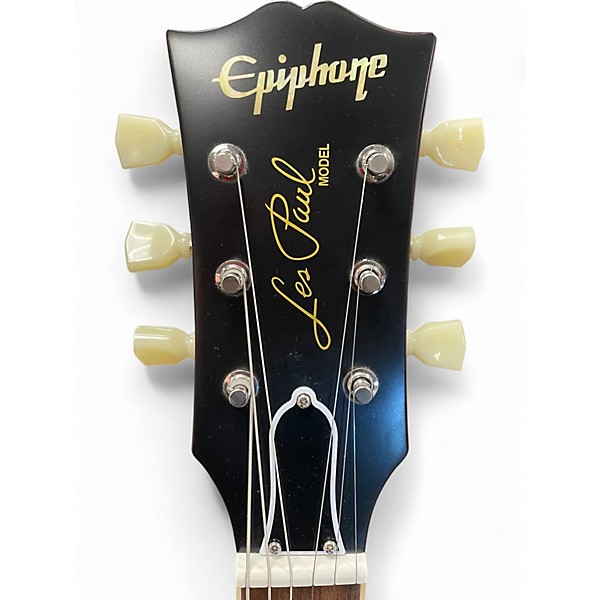 Used 2022 Epiphone Inspired by gibson custom shop Washed Bourbon Burst Solid Body Electric Guitar