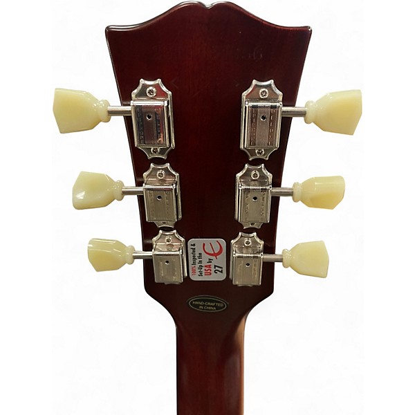 Used 2022 Epiphone Inspired by gibson custom shop Washed Bourbon Burst Solid Body Electric Guitar