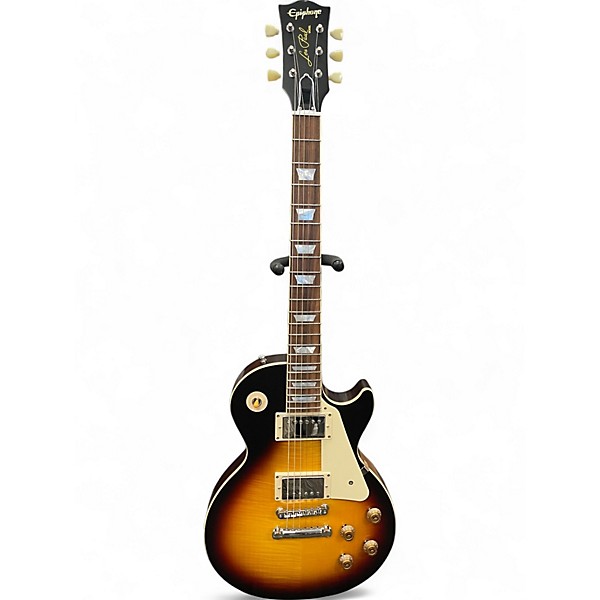 Used 2022 Epiphone Inspired by gibson custom shop Washed Bourbon Burst Solid Body Electric Guitar