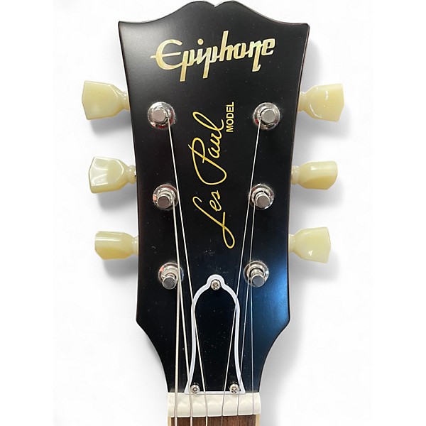 Used 2022 Epiphone Inspired by gibson custom shop Washed Bourbon Burst Solid Body Electric Guitar