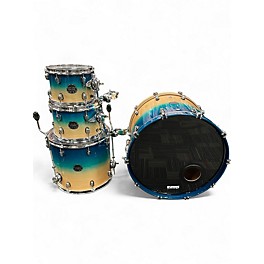 Used Mapex 4 Piece SATURN  AQUA FADE Drum Kit