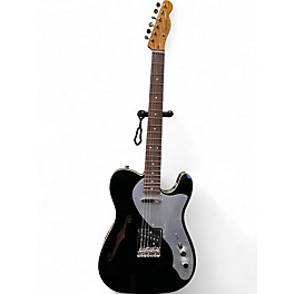 Used Squier Classic Vibe Telecaster Thinline Metallic Black Hollow Body Electric Guitar