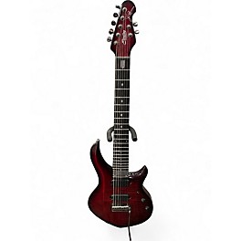 Used Sterling by Music Man Majesty with DiMarzio Pickups 7 String Royal Red Solid Body Electric Guitar