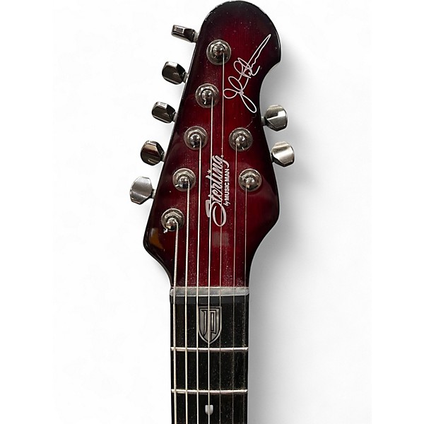 Used Sterling by Music Man Majesty with DiMarzio Pickups 7 String Royal Red Solid Body Electric Guitar