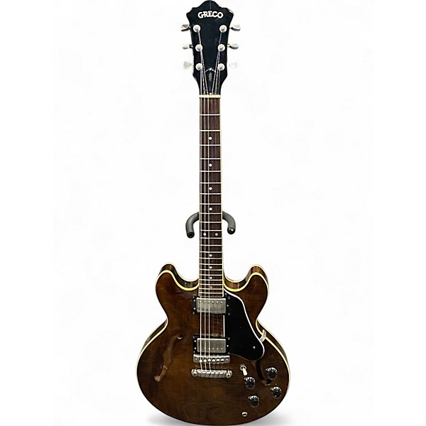Vintage 1970s Greco SUPERVIEW Walnut Hollow Body Electric Guitar