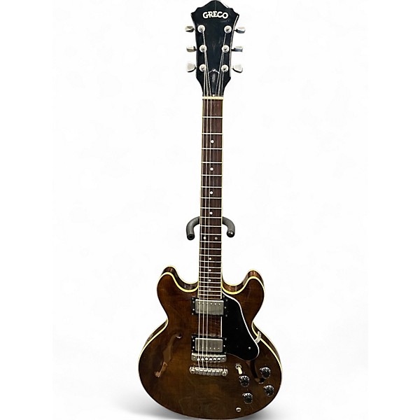 Vintage 1970s Greco SUPERVIEW Walnut Hollow Body Electric Guitar