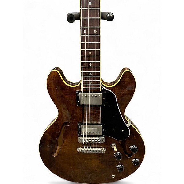 Vintage 1970s Greco SUPERVIEW Walnut Hollow Body Electric Guitar