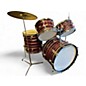 Vintage 1960s Ludwig 5 Piece Standard Ruby Strata Drum Kit thumbnail