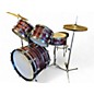 Vintage 1960s Ludwig 5 Piece Standard Ruby Strata Drum Kit