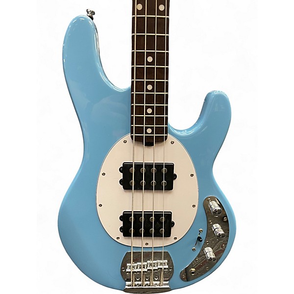 Used Sterling by Music Man Ray4 HH Chopper Blue Electric Bass Guitar