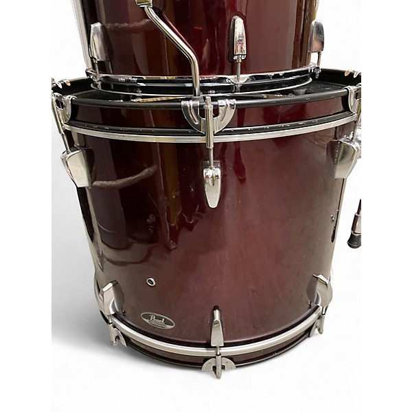 Used Pearl 5 Piece Roadshow Candy Apple Red Drum Kit