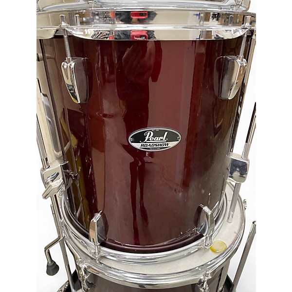 Used Pearl 5 Piece Roadshow Candy Apple Red Drum Kit