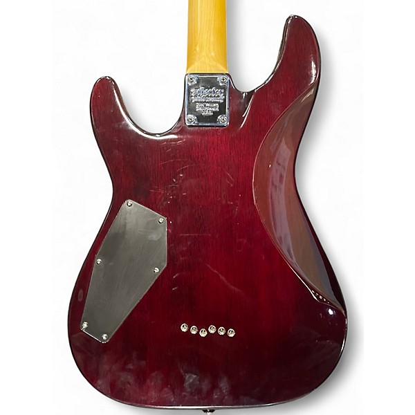 Used Schecter Guitar Research Diamond Series PT Wine Red Solid Body Electric Guitar