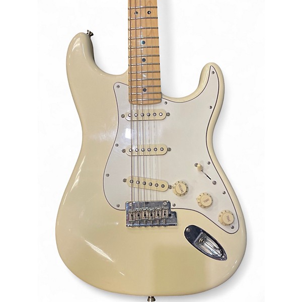 Used Fender American Professional Stratocaster SSS Antique White Solid Body Electric Guitar