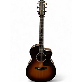 Used Taylor 214CE Deluxe Sunburst Acoustic Electric Guitar