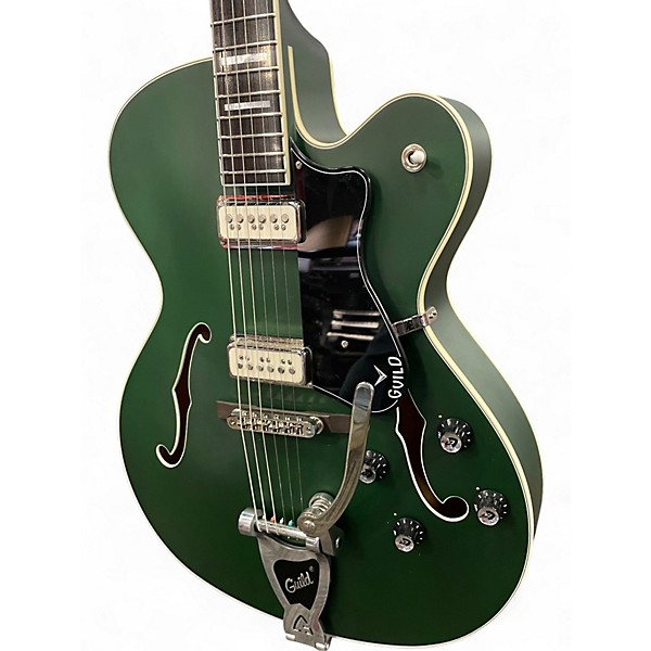 Used Guild X-175 Manhattan Special Fjord Green Hollow Body Electric Guitar